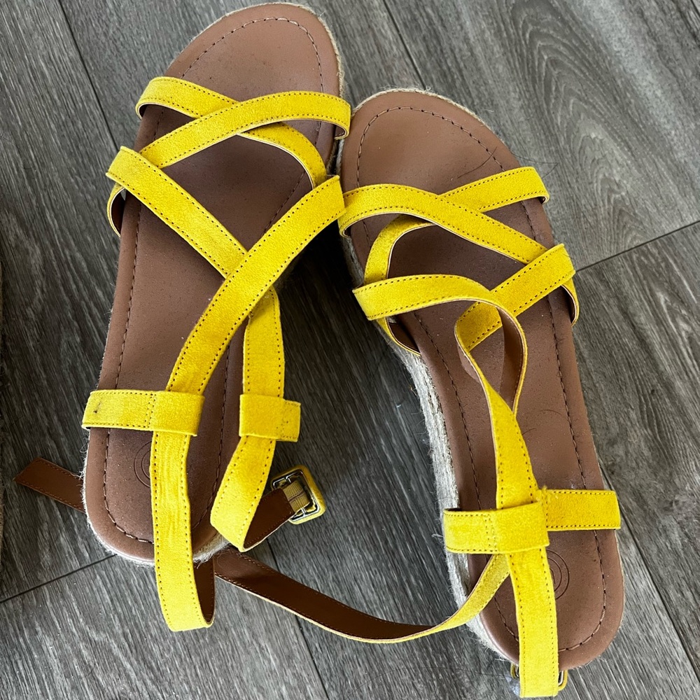 UO yellow espadrilles